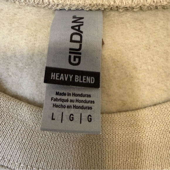 Upcycled Vintage Cat Tapestry Sweatshirt Cottagecore Cream Crewneck Size Large - Picture 4 of 5